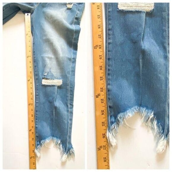 NWT FRAME Le Nouveau Distressed Ankle Straight Leg Jeans, light wash - Picture 13 of 13